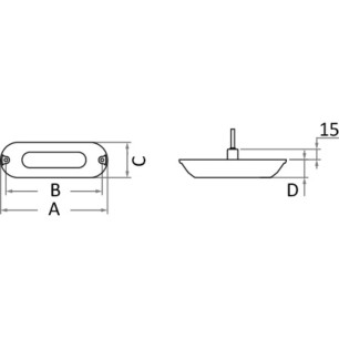 Projecteur sous-marin LED passerelles, miroirs de poupe+ carènes| EAN 8033137083877 Ref 13.281.05