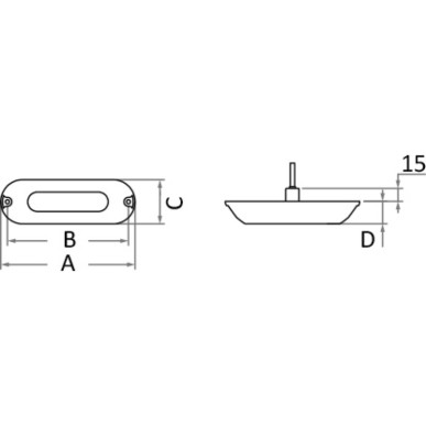 Projecteur sous-marin LED passerelles, miroirs de poupe+ carènes| EAN 8033137083877 Ref 13.281.05