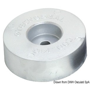 Anode poupe aluminium 140x35 mm | EAN 8033137192449 Ref 43.210.13