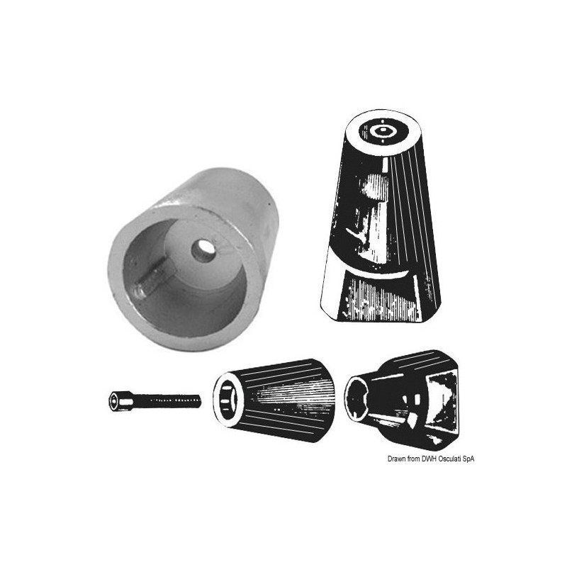 
Ogive axe avec zinc intechangeable 20 mm 
