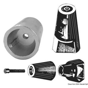 Ogive axe + zinc intechangeable 45 mm 30x2 mm | EAN 8033137136030 Ref 43.122.45