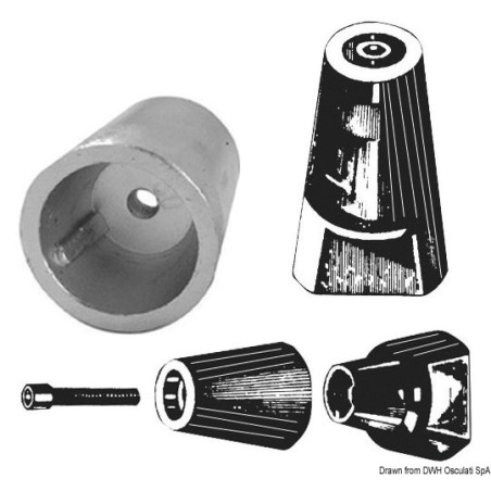 Ogive axe + zinc intechangeable 40 mm | EAN 8033137136023 Ref 43.122.40
