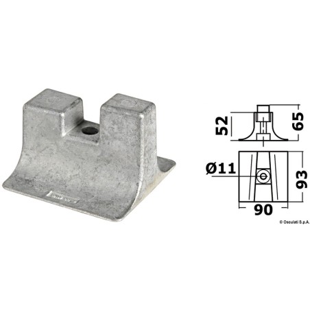 Anode pied Yamaha 300/450 HP| EAN 8033137136948 Ref 43.252.97