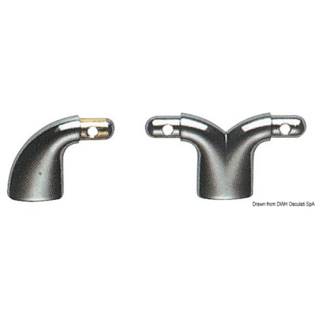 Barrière terminale laiton chromé 30x30 mm | EAN 8033137135019 Ref 41.620.00