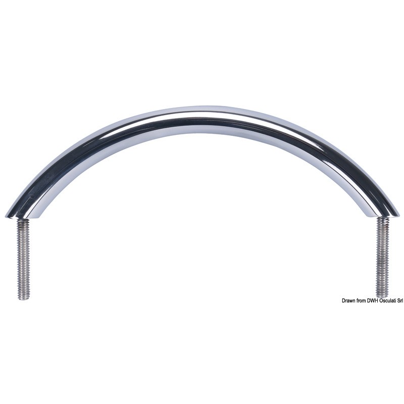 
Main-courante ovalisée inox poli miroir 200 mm 
