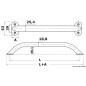 
Main-courante ovalisée AISI316 19x25 mm 450 mm 
