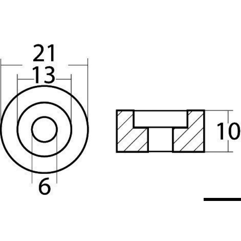 
Anode rondelle zinc hors-bord Suzuki 4/300 HP 
