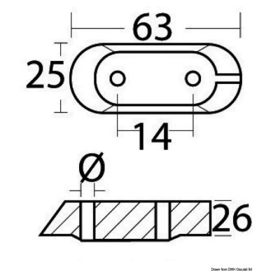 Anode U magnésium Yamaha 4/70 HP | EAN 8033137137501 Ref 43.260.45