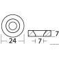 
Anode rondelle zinc Ø 24 x 7 mm 
