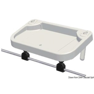 Plateau fixer sur tubes balcon Ø 25mm 850x460 mm | EAN 8033137134081 Ref 41.168.19
