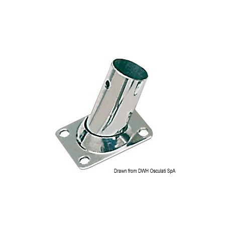 Platine rectangulaire tôle AISI316 60+ 25 mm | EAN 8033137133657 Ref 41.132.23