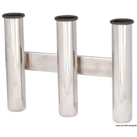 Support de canne AISI 316 fixation paroi 3 canne | EAN 8033137133947 Ref 41.167.80