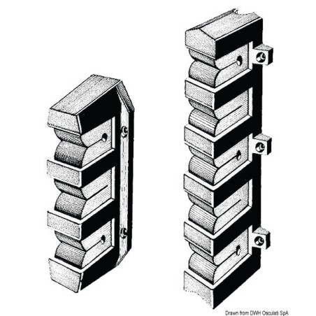 Support 5 cannes pêche 285x54 mm | EAN 8033137045387 Ref 41.127.53