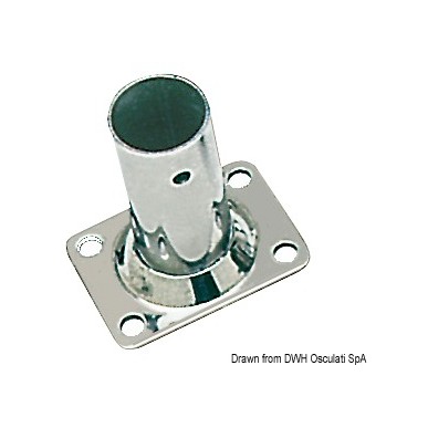 Platine rectangulaire tôle AISI316 90+ 22 mm | EAN 8033137133664 Ref 41.133.22
