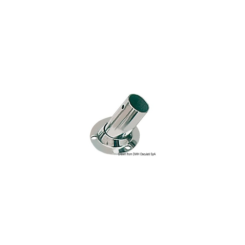 
Platine ronde en tôle AISI316 60° 22 mm 
