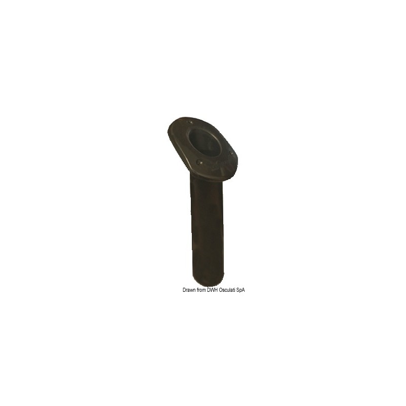 
Porte canne polypr UV stabilizé oval noir 240mm 
