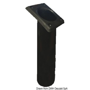 Porte canne polypr UV stabilizé carré noir 240mm | EAN 8033137133787 Ref 41.164.03