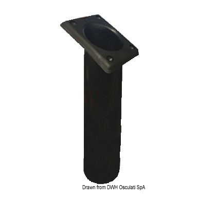 Porte canne polypr UV stabilizé carré noir 240mm | EAN 8033137133787 Ref 41.164.03