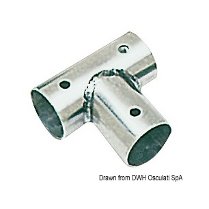 Platine T tôle AISI316 90+ 22 mm | EAN 8033137133701 Ref 41.135.22