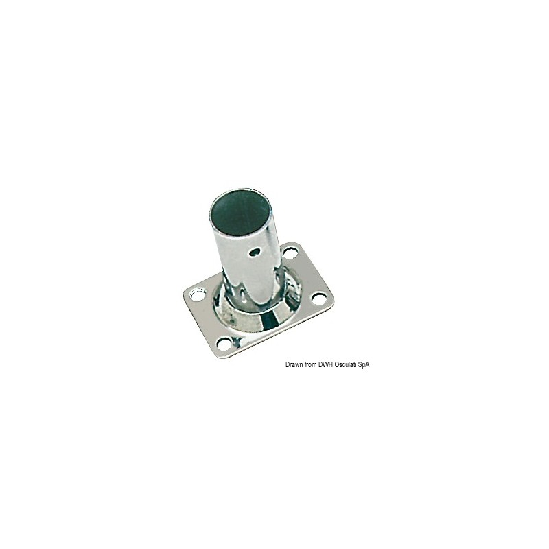 
Platine rectangulaire en tôle AISI316 90° 25 mm 
