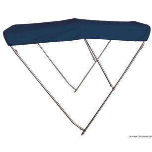 Taud haut 3 arceaux AISI316 Ø 25mm 170/180 cm bleu | EAN 8033137148033 Ref 46.920.12