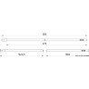 Poteau carbone en 2 parties amovible pour tauds 90/181 cm