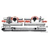 
Curseur inox et cavalier en U 
