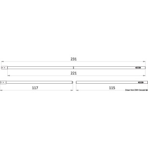 Poteau carbon amovible p. tauds 110/231 cm | EAN 8033137215650 Ref 46.818.11