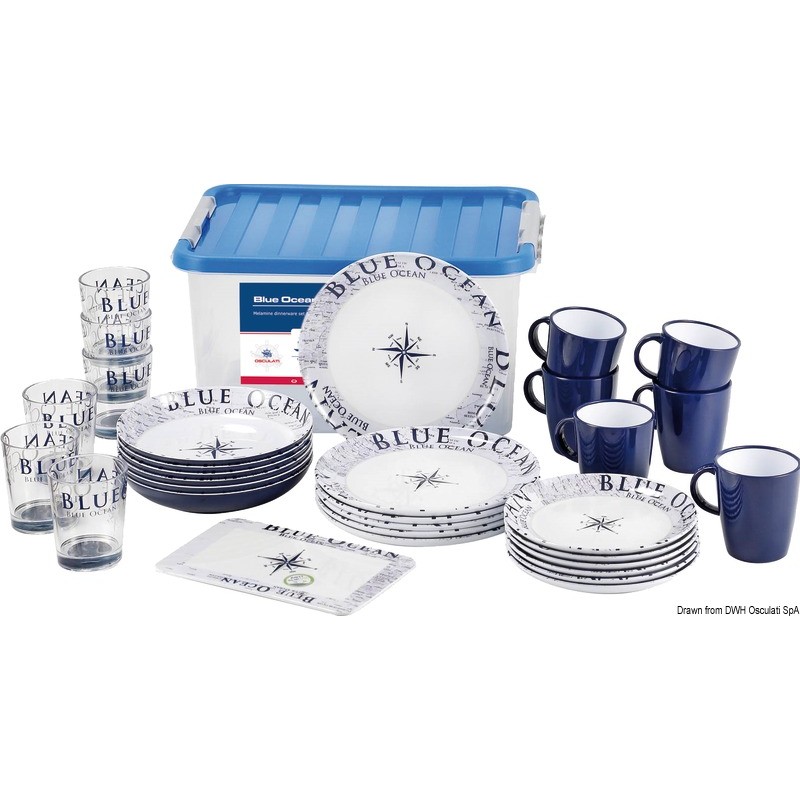 
Set all inclusive anti-slip BLUE OCEAN 6 assiettes 
