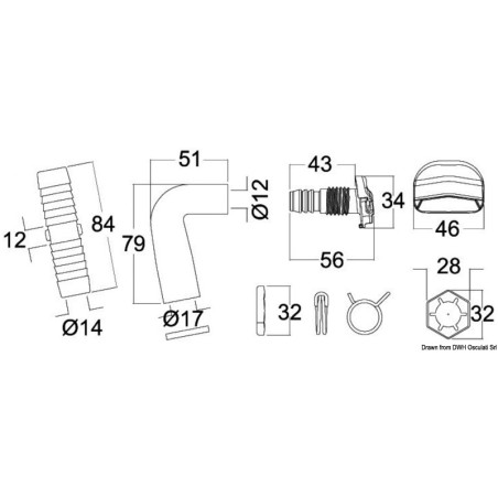 Kit admission eau propre blanc TECMA | EAN 8033137153488 Ref 50.226.80