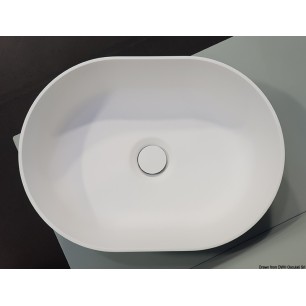 Evier poser semi oval Ocritech blanc 350x260 mm | EAN 8033137216138 Ref 50.184.01