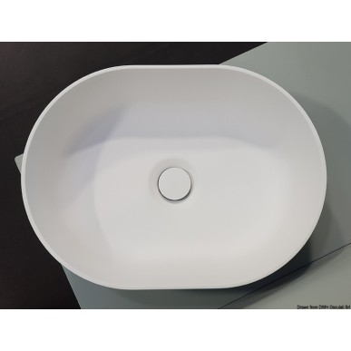 Evier poser semi oval Ocritech blanc 350x260 mm | EAN 8033137216138 Ref 50.184.01