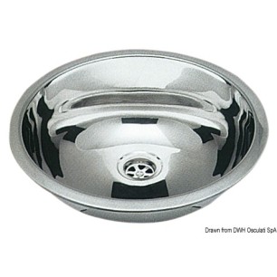 Evier ronde inox poli miroir 387 mm | EAN 8033137152832 Ref 50.186.85
