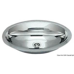 Evier ovale inox poli miroir 510x390 mm | EAN 8033137152849 Ref 50.186.86