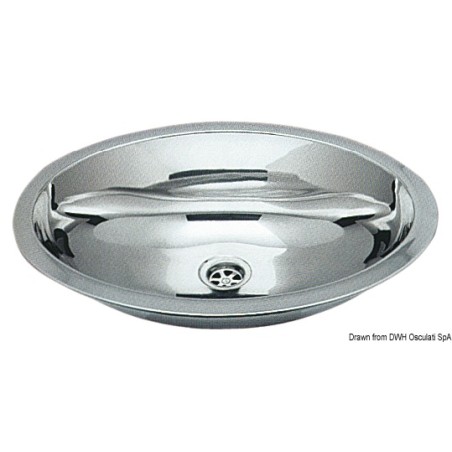 Evier ovale inox poli miroir 510x390 mm | EAN 8033137152849 Ref 50.186.86