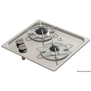 Plaque cuisson inox encastrer 323x353 mm | EAN 8033137200984 Ref 50.102.44