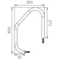 
Manille de montée section ovale 403x263mm 
