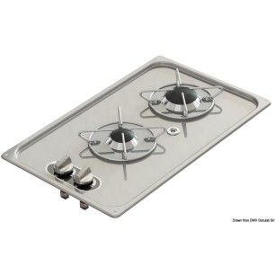 Plaque cuisson inox encastrer 323x528 mm | EAN 8033137200991 Ref 50.102.45