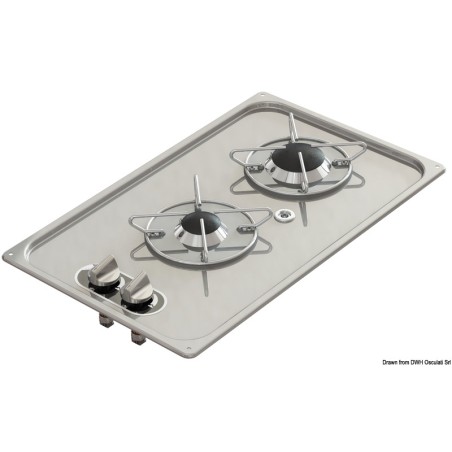 Plaque cuisson inox encastrer 323x528 mm | EAN 8033137200991 Ref 50.102.45