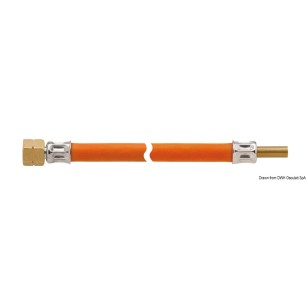 Tuyau fileté 1/4 RST 8 x 800 mm | EAN 8033137152313 Ref 50.013.26