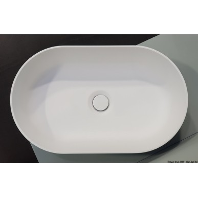 Evier poser semi oval Ocritech blanc 450x260 mm | EAN 8033137216152 Ref 50.184.21