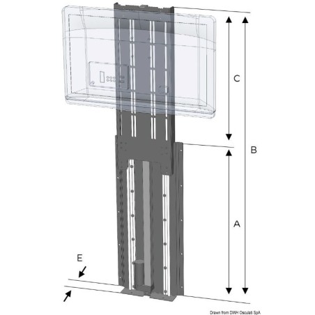 UP-DOWN TV-LIFT 650 mm 12 V | EAN 8033137151446 Ref 48.760.12
