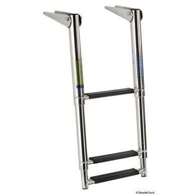 Echelle télescop. standard AISI316 noir 3 marches  Ref 49.541.53