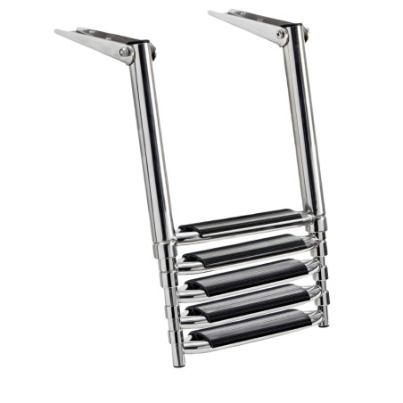 Echelle télescopique large AISI316 noir 5 marches | EAN 8033137151811 Ref 49.541.65