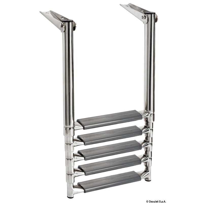 
Echelle télescop.plate-forme tubes ovals 5 marches 
