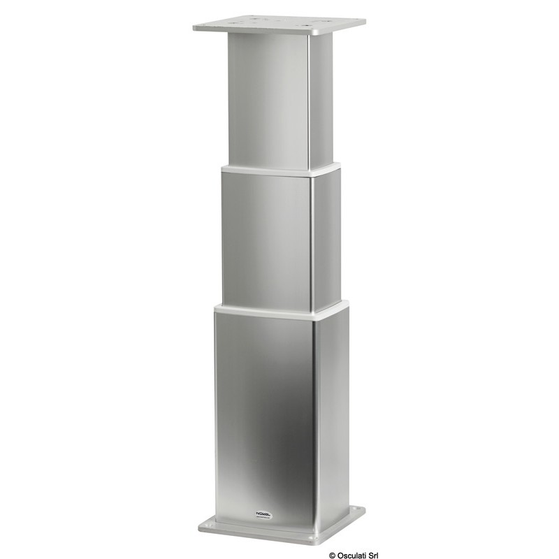 
Pied table rectang. aluminium anodisé 3 stades 24V 
