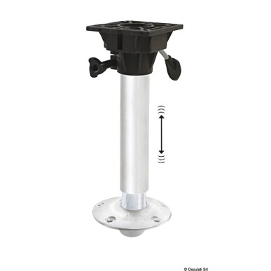 Support de siège Waverider + amortisseur, tête pivotante+ base aluminium encastrée Ref 48.707.40