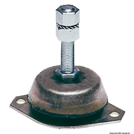 Support antivibration acier galvanisé 200 kg | EAN 8033137156564 Ref 51.656.02