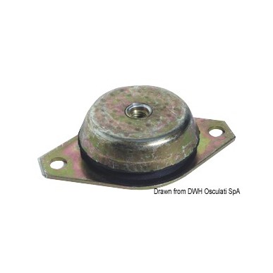 Support antivibration acier galvanisé 600 kg | EAN 8033137156595 Ref 51.656.07