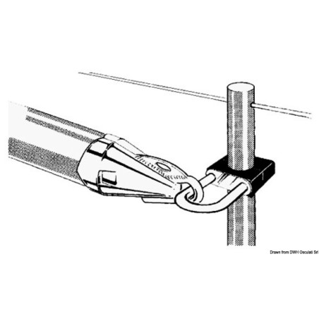 Porte-tangon inox 25 mm | EAN 8033137166822 Ref 60.157.10